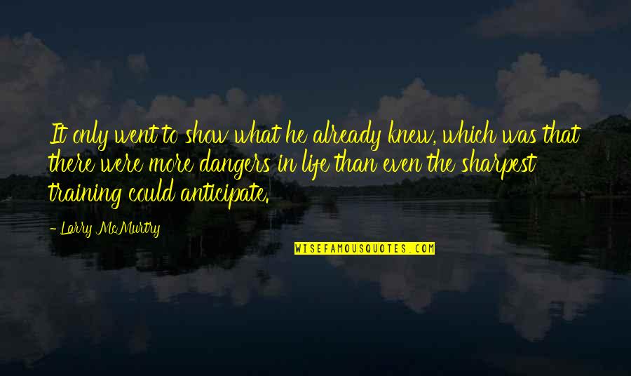 Angels Helping Us Quotes By Larry McMurtry: It only went to show what he already Angels Helping Us Quotes By Larry McMurtry: It only went to show what he already