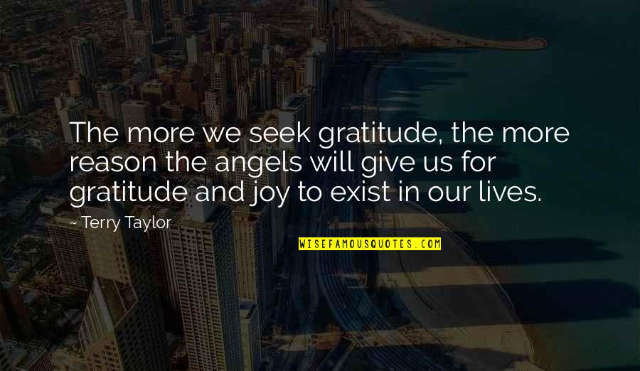 Angels In Our Lives Quotes By Terry Taylor: The more we seek gratitude, the more reason