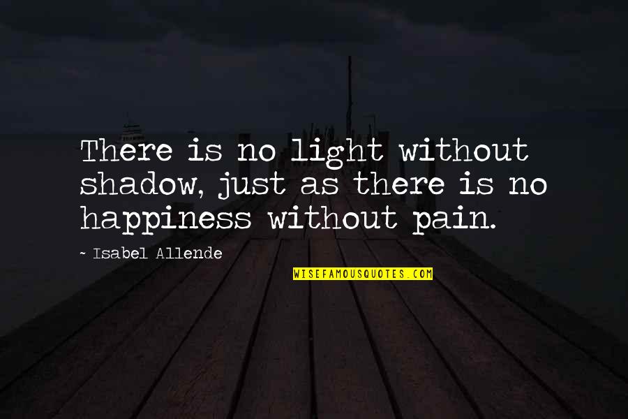 Angelsspeak Quotes By Isabel Allende: There is no light without shadow, just as