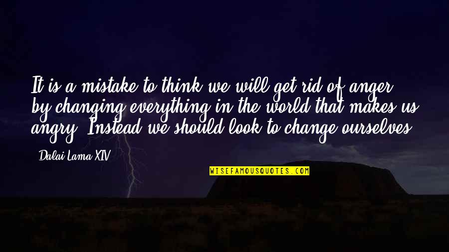 Anger And Change Quotes By Dalai Lama XIV: It is a mistake to think we will