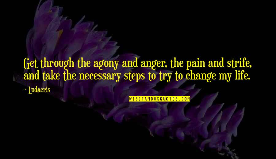 Anger And Change Quotes By Ludacris: Get through the agony and anger, the pain