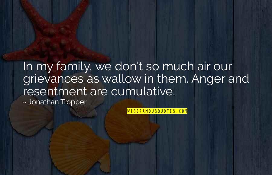 Anger And Family Quotes By Jonathan Tropper: In my family, we don't so much air