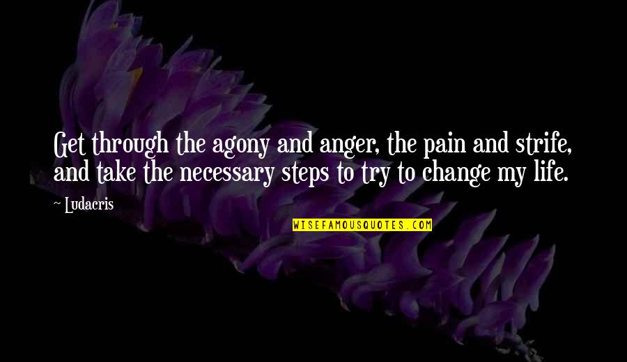 Anger And Revenge Quotes By Ludacris: Get through the agony and anger, the pain Anger And Revenge Quotes By Ludacris: Get through the agony and anger, the pain