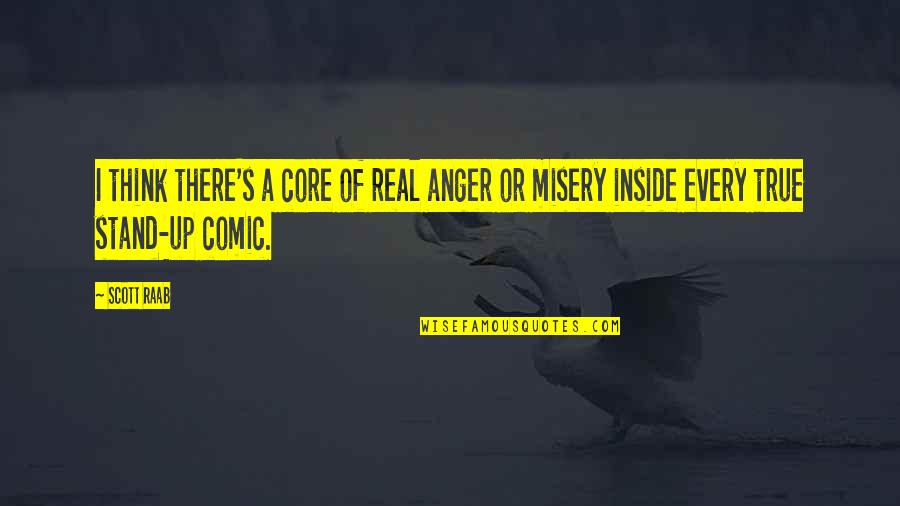Anger Inside Quotes By Scott Raab: I think there's a core of real anger