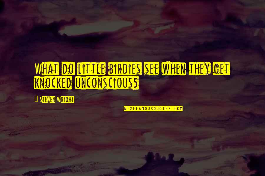 Anghel Sal Lupo Quotes By Steven Wright: What do little birdies see when they get Anghel Sal Lupo Quotes By Steven Wright: What do little birdies see when they get
