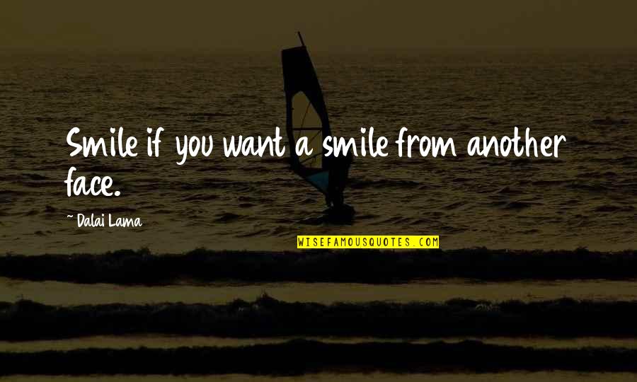 Angina Pain Quotes By Dalai Lama: Smile if you want a smile from another