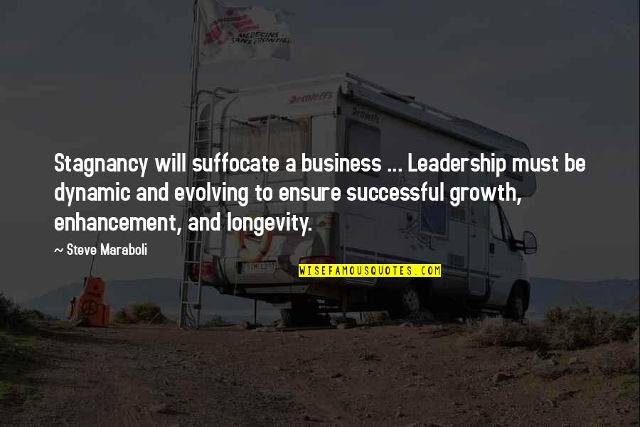 Anglian Lives Quotes By Steve Maraboli: Stagnancy will suffocate a business ... Leadership must