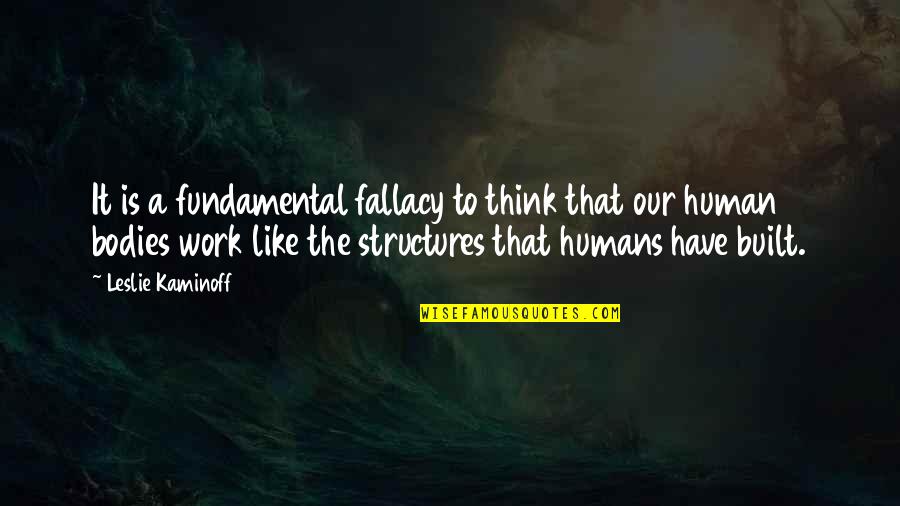 Angry Customers Quotes By Leslie Kaminoff: It is a fundamental fallacy to think that