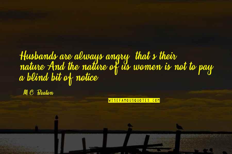 Angry Ex Husband Quotes By M.C. Beaton: Husbands are always angry, that's their nature.And the