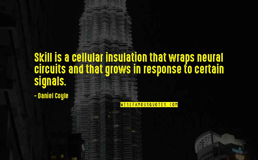 Angry Gif Quotes By Daniel Coyle: Skill is a cellular insulation that wraps neural