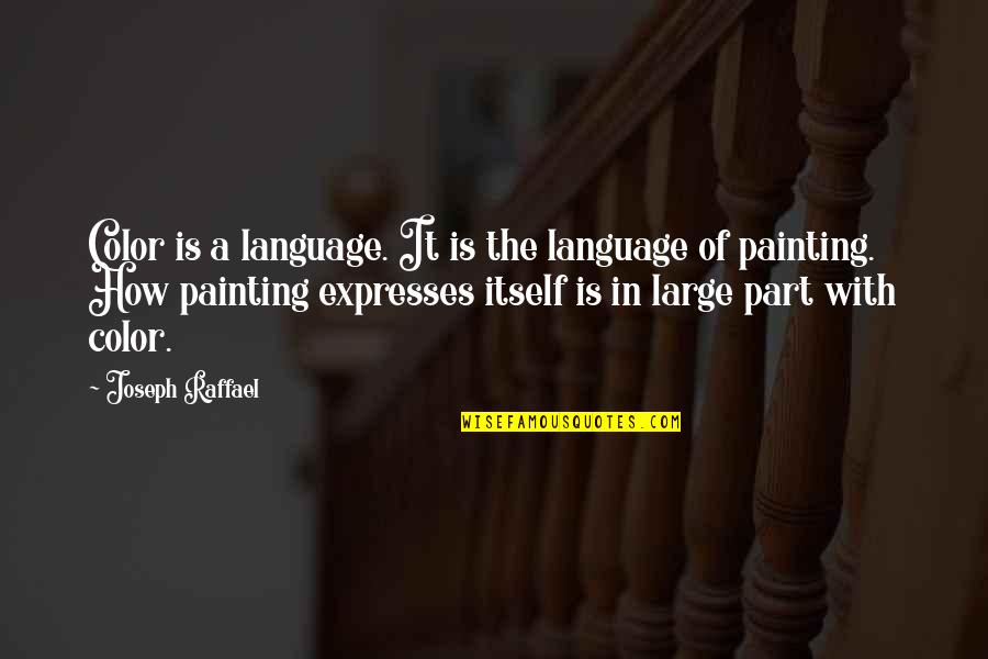 Animacion Sociocultural Quotes By Joseph Raffael: Color is a language. It is the language Animacion Sociocultural Quotes By Joseph Raffael: Color is a language. It is the language