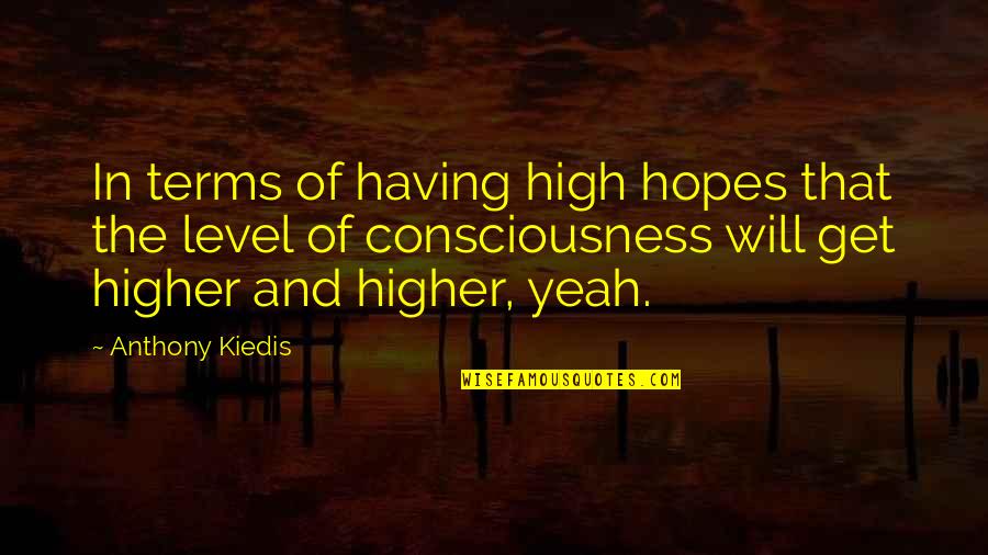 Animal Agriculture Quotes By Anthony Kiedis: In terms of having high hopes that the