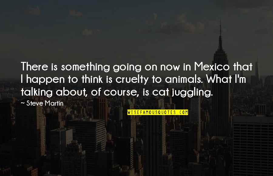 Animal Cruelty Quotes By Steve Martin: There is something going on now in Mexico