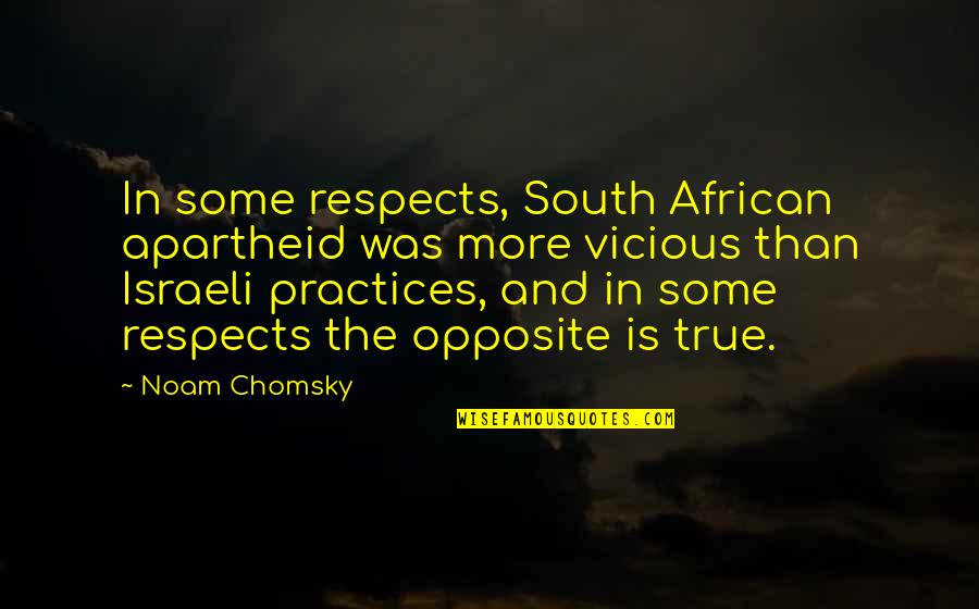 Animal Farm Executions Quotes By Noam Chomsky: In some respects, South African apartheid was more