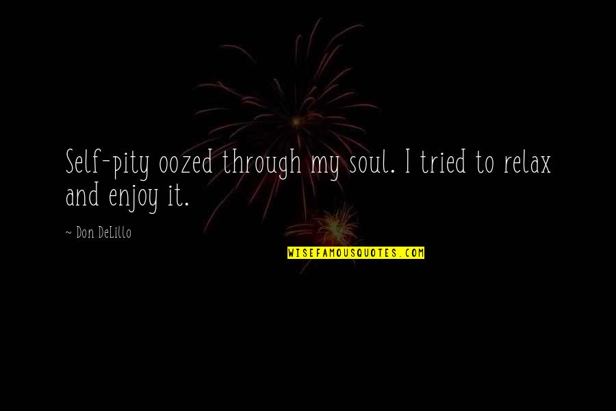 Animal House Doug Neidermeyer Quotes By Don DeLillo: Self-pity oozed through my soul. I tried to