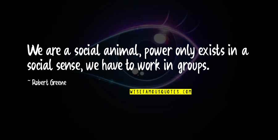 Animal Sense Quotes By Robert Greene: We are a social animal, power only exists