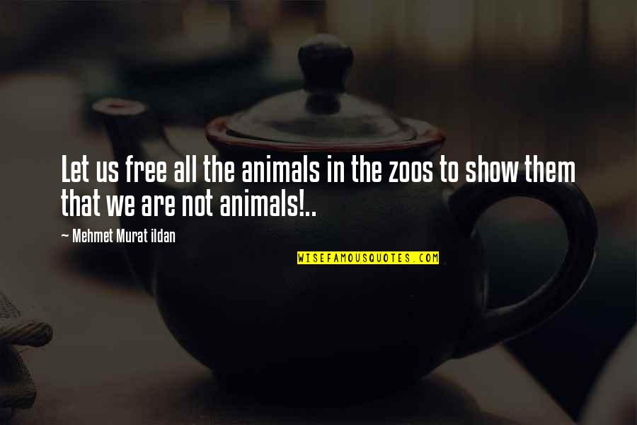 Animals And Zoos Quotes By Mehmet Murat Ildan: Let us free all the animals in the
