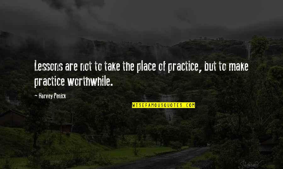 Animals Compared To Humans Quotes By Harvey Penick: Lessons are not to take the place of