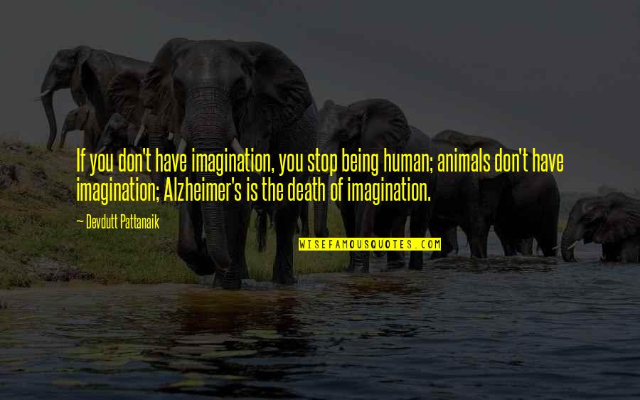 Animals Death Quotes By Devdutt Pattanaik: If you don't have imagination, you stop being