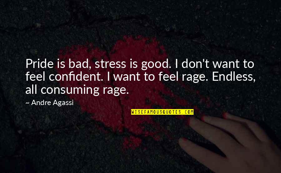 Animals In Circus Quotes By Andre Agassi: Pride is bad, stress is good. I don't
