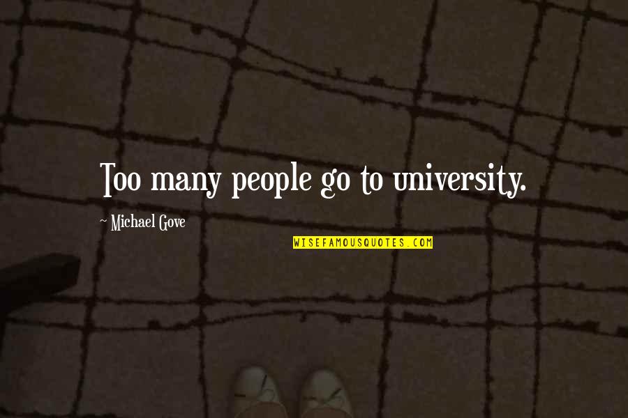 Anime Another Quotes By Michael Gove: Too many people go to university. Anime Another Quotes By Michael Gove: Too many people go to university.
