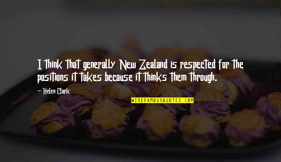 Anime Greeting Quotes By Helen Clark: I think that generally New Zealand is respected