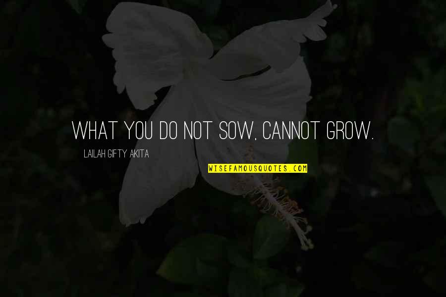 Anime Revenge Quotes By Lailah Gifty Akita: What you do not sow, cannot grow.