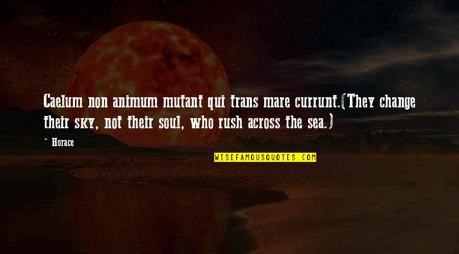 Animum Quotes By Horace: Caelum non animum mutant qui trans mare currunt.(They