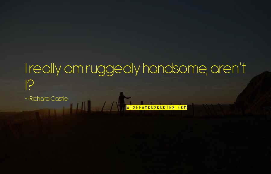 Anisov Kyselina Quotes By Richard Castle: I really am ruggedly handsome, aren't I? Anisov Kyselina Quotes By Richard Castle: I really am ruggedly handsome, aren't I?
