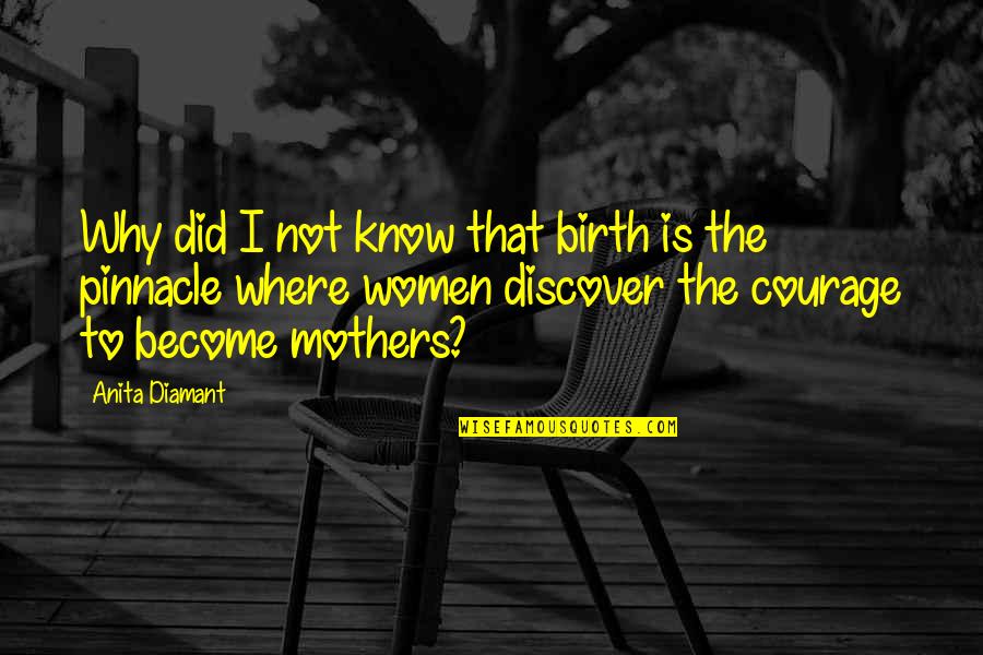 Anita Diamant Quotes By Anita Diamant: Why did I not know that birth is