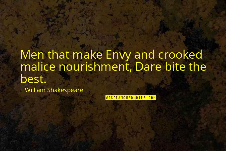 Anita Nair Quotes By William Shakespeare: Men that make Envy and crooked malice nourishment,
