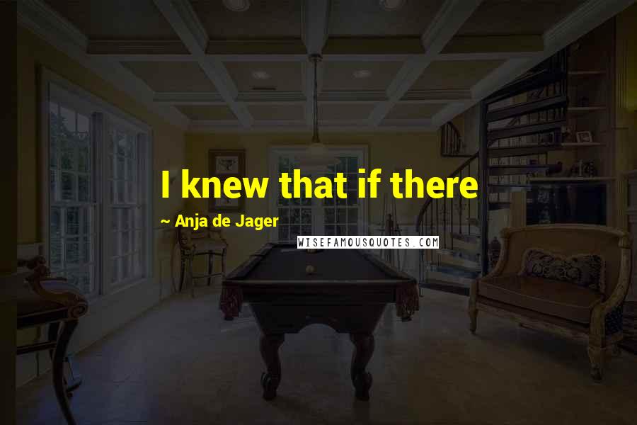 Anja De Jager quotes: I knew that if there