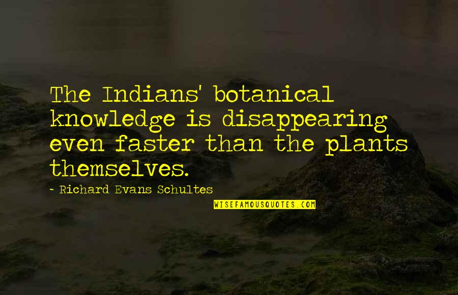 Anjelah Johnson Nail Quotes By Richard Evans Schultes: The Indians' botanical knowledge is disappearing even faster