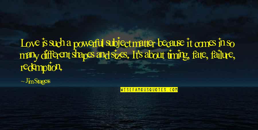 Ankenbrandt John Quotes By Jim Sturgess: Love is such a powerful subject matter because Ankenbrandt John Quotes By Jim Sturgess: Love is such a powerful subject matter because