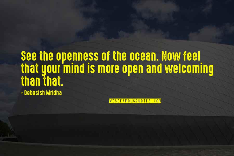 Ankle Pain Quotes By Debasish Mridha: See the openness of the ocean. Now feel