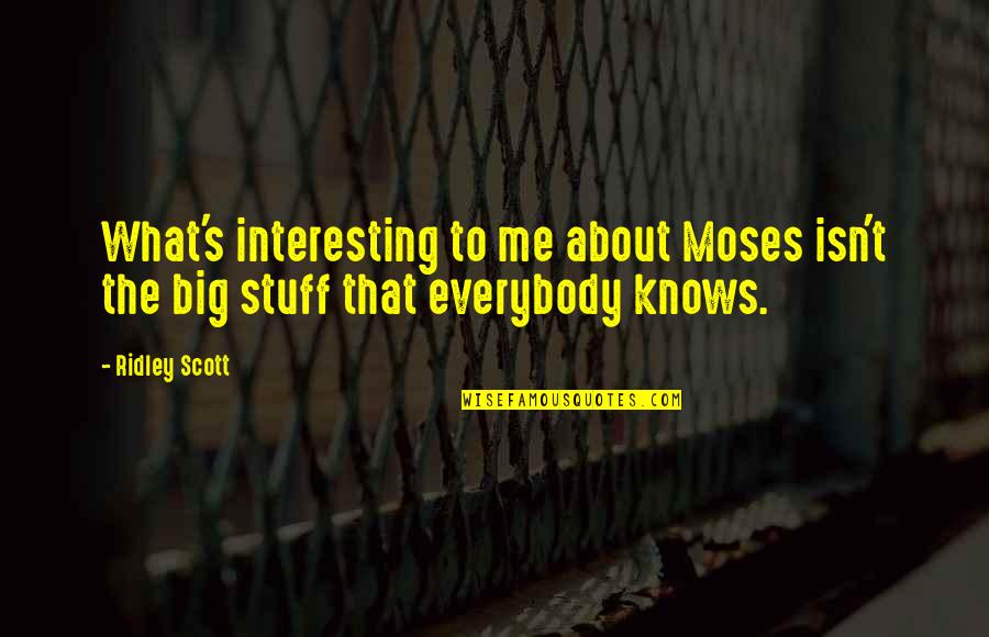 Anmol Vachan Life Quotes By Ridley Scott: What's interesting to me about Moses isn't the