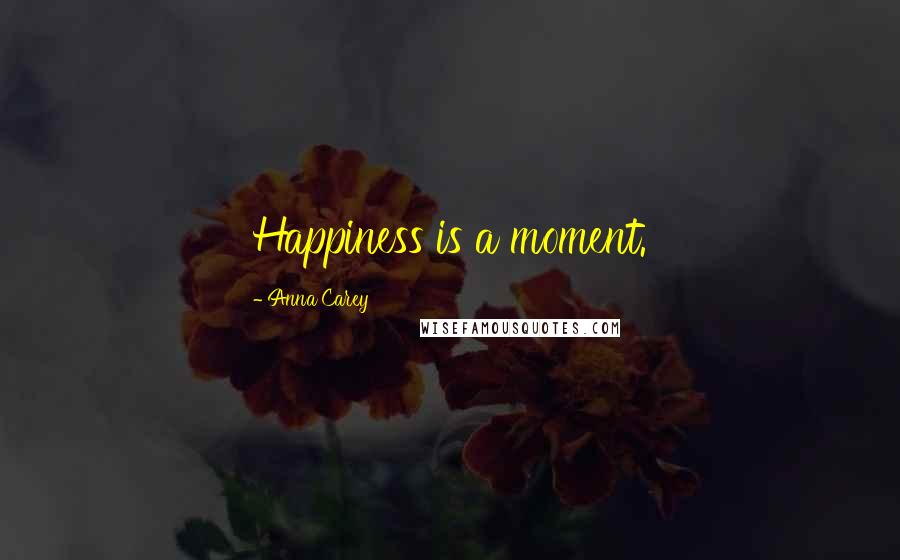 Anna Carey quotes: Happiness is a moment.