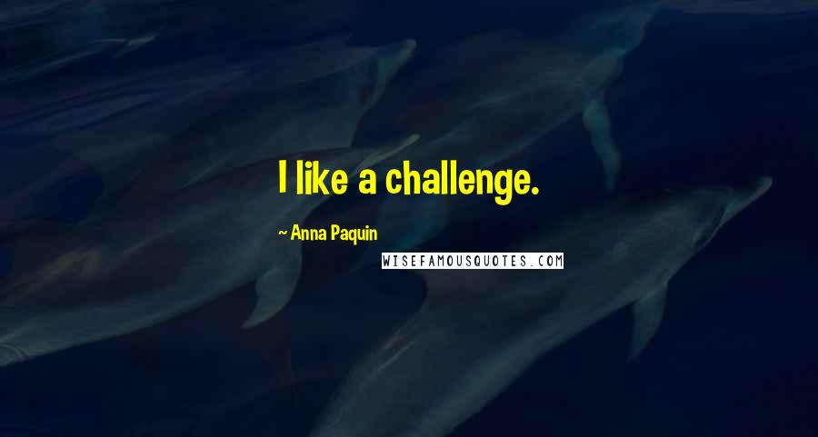 Anna Paquin quotes: I like a challenge.