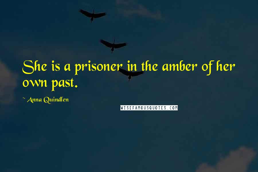 Anna Quindlen quotes: She is a prisoner in the amber of her own past.