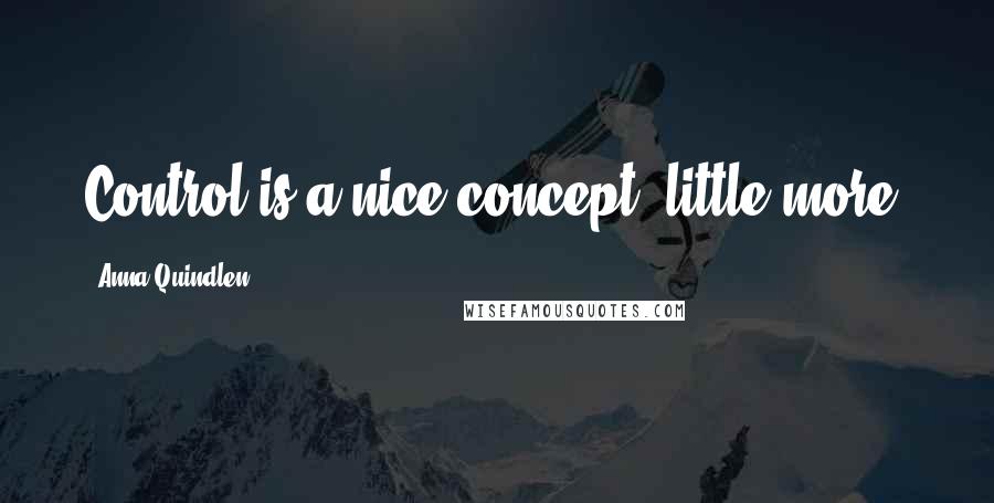 Anna Quindlen quotes: Control is a nice concept, little more.