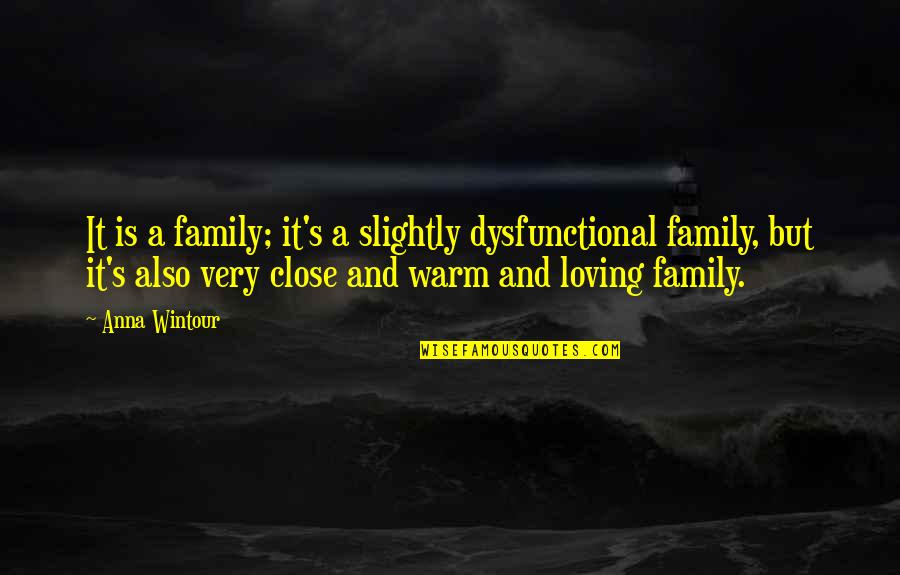 Anna Wintour Quotes By Anna Wintour: It is a family; it's a slightly dysfunctional