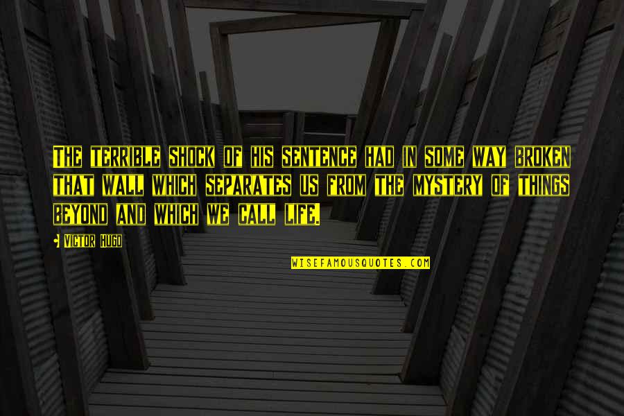 Annahme Quotes By Victor Hugo: The terrible shock of his sentence had in Annahme Quotes By Victor Hugo: The terrible shock of his sentence had in