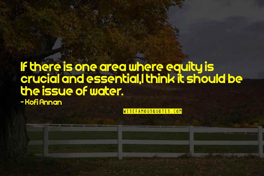 Annan Water Quotes By Kofi Annan: If there is one area where equity is