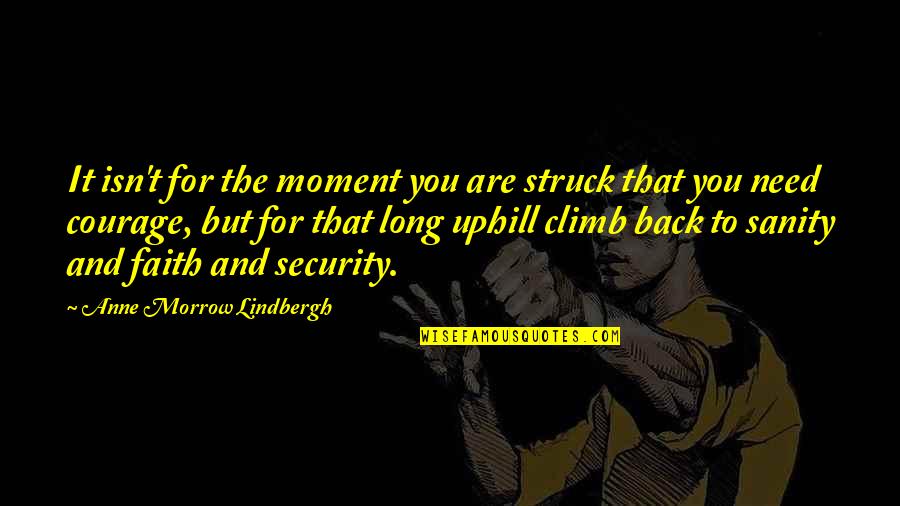 Anne Lindbergh Quotes By Anne Morrow Lindbergh: It isn't for the moment you are struck