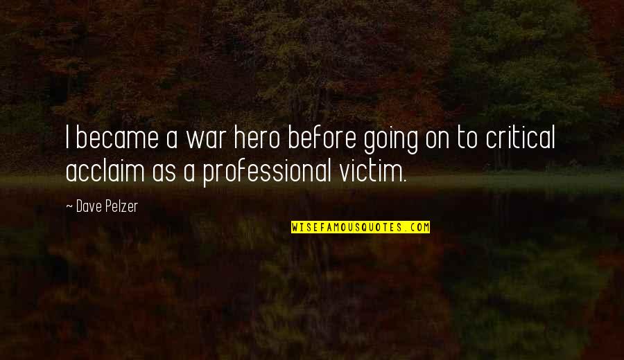 Anne Of Green Gables And Diana Quotes By Dave Pelzer: I became a war hero before going on