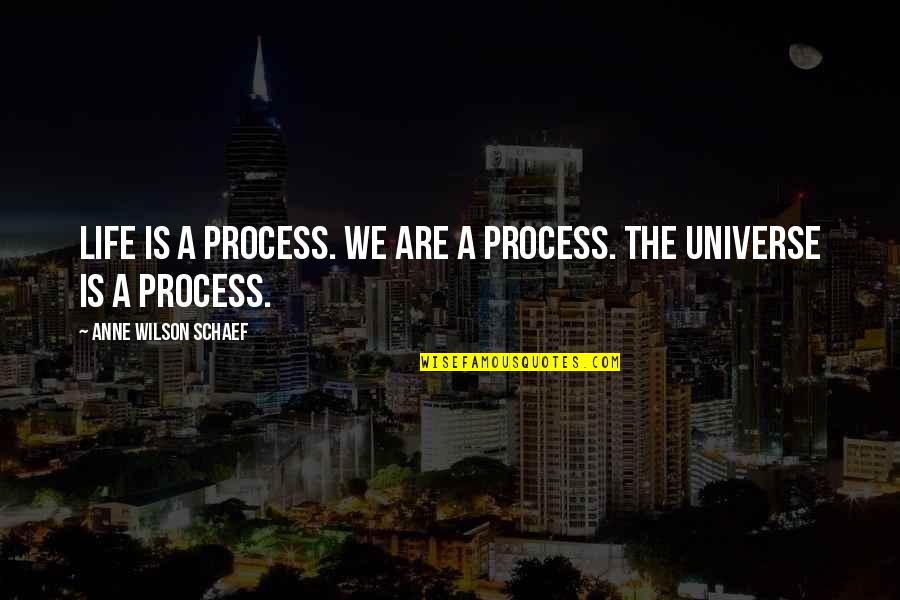 Anne Schaef Quotes By Anne Wilson Schaef: Life is a process. We are a process.