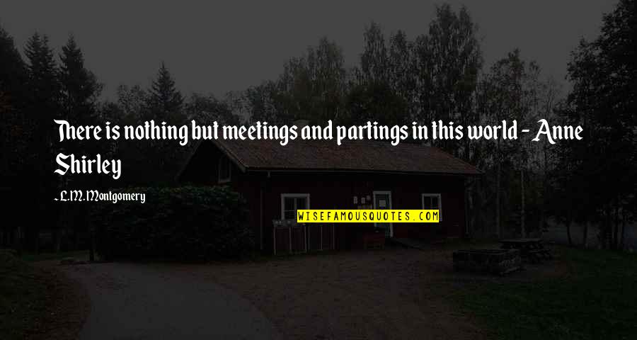 Anne Shirley Quotes By L.M. Montgomery: There is nothing but meetings and partings in