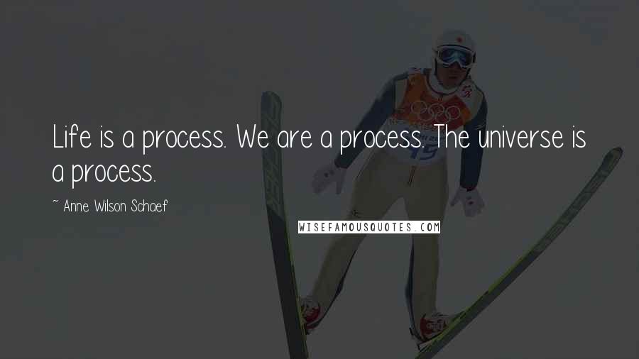 Anne Wilson Schaef quotes: Life is a process. We are a process. The universe is a process.