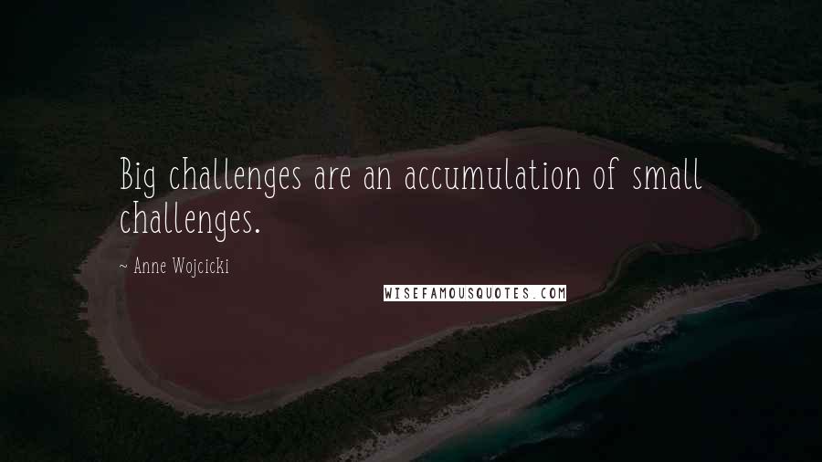 Anne Wojcicki quotes: Big challenges are an accumulation of small challenges.