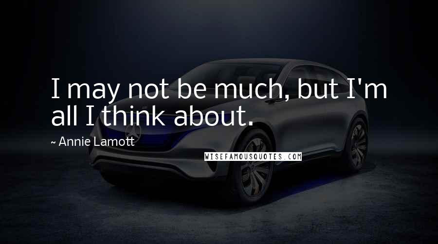 Annie Lamott quotes: I may not be much, but I'm all I think about.